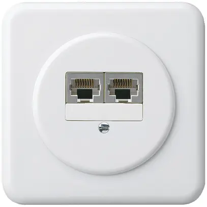 Boîte de raccordement ENC basico 2×RJ45s blanc parallèle 