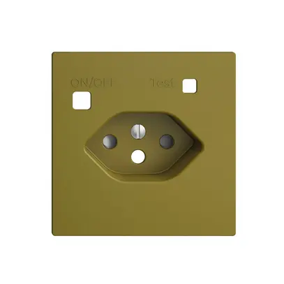 Kit frontale EDIZIOdue per presa FI F, T13, shutter, olive 