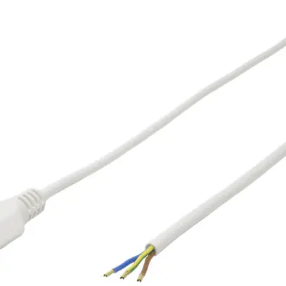 Apparatekabel Tdlr 3×0.75mm² 3m weiss Stecker T12 