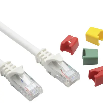 Câble patch RJ45 Ceconet Round, cat.6A U/UTP, rond, codable, blanc, 5m 