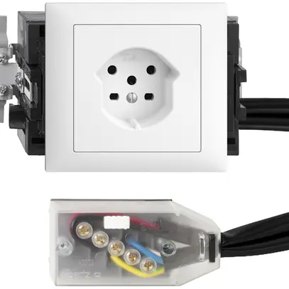 Prise INC EDIZIOdue T15 blanc 53mm Snap pour câble plat Technofil 