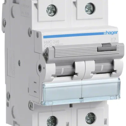 Disjoncteur Hager MCB 2P 400V type C 125A Icn 15kA 3UM 