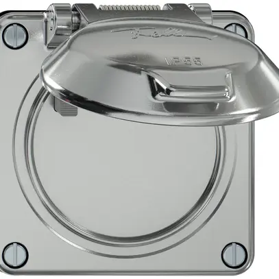 Prise FI ELEMENT 1×type 13 30mA 10A 250V IP55 avec couvercle aluminium 