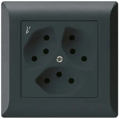 Prise ENC kallysto.line 3×T13/1S noir 