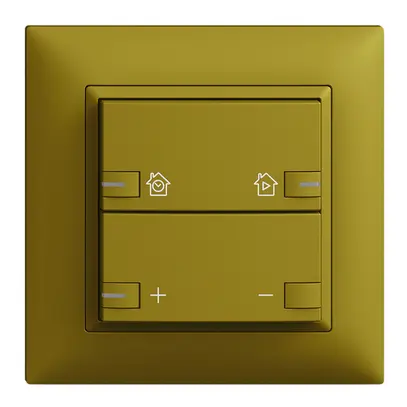 UP-Frontset EDIZIOdue zeptrionAIR Dimmer mit Bez. mit LED olive 
