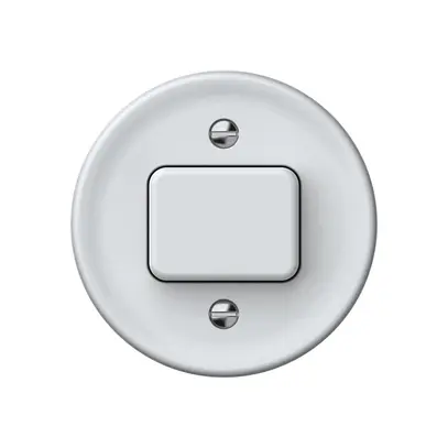 Pulsante Hager origin 1CO 10A 230V 60×60mm bianco 