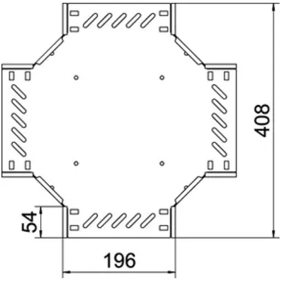 Pièce en croix BET RK 35×200mm acier zingué en continu 