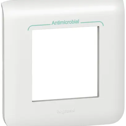 Plaque de recouvrement MOS 1×2 modules blanc 