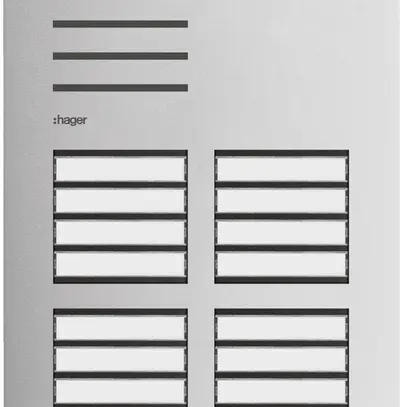 Postazione audio esterna Hager elcom.one 2-fili per 16appartamenti ac-pr 