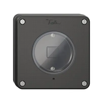 NUP-KNX-Taster 1× NEVO RGB mit Temperaturfühler schwarz 