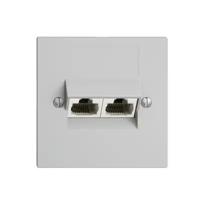 Presa INC 2×RJ45/u 4P sep.grc EDIZIOdue ITplus 