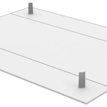 Plaque de recouvrement pour Multibox 306×226mm gris clair 