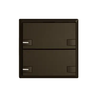 Poussoir KNX RGB EDIZIO.liv SNAPFIX® capteur temp.RGB-LED 2× comm.2T br 
