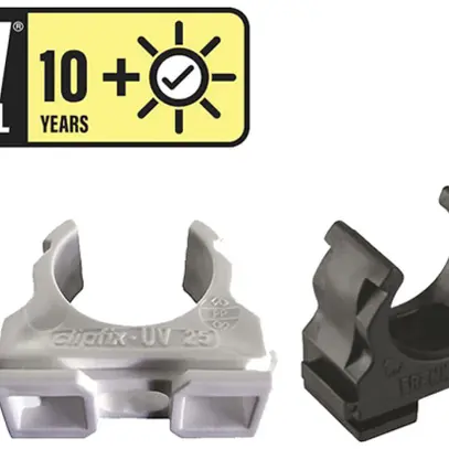 Collier pour tube Plica CLIPFIX-UV M20 1 trou à vis PE -25…60°C UV noir 