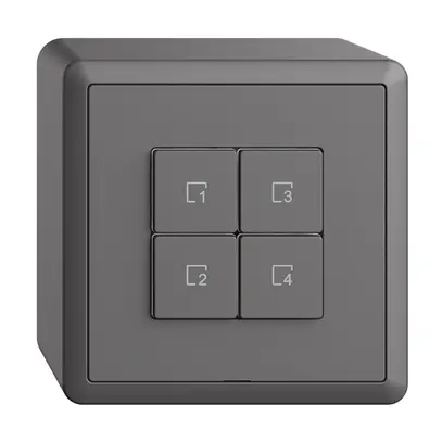 Poussoir scène AP 4 scènes/4T Edue Wiser gris foncé 