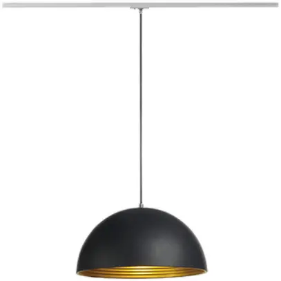 Luminaire suspendu SLV FORCHINI M E27 40W avec adaptateur 1-phase IP20 noir/or 