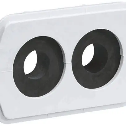 Plaque passe-câble Hager pour weber.hse 2×Ø38mm 