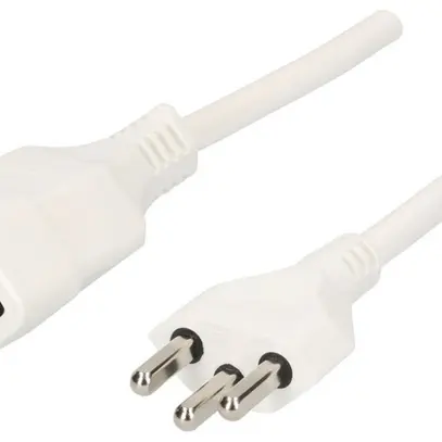 Rallonge Td T23/T23 2m 3×1.5mm² blanc 