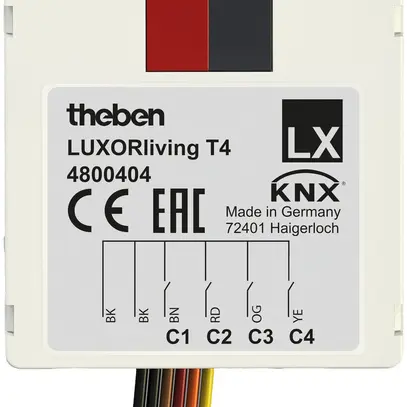Interfaccia per pulsante KNX INS Theben LUXORliving 4-canale 