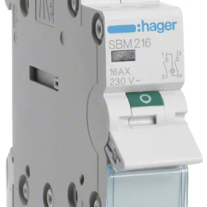 REG-Ausschalter Hager SBM 16A 230V 2 Schliesser 0 Öffner 1 Wechsler 