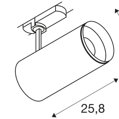 Proiettore LED SLV NUMINOS DALI XL 36W 3460lm 4000K 60° 3-fasi bianco/nero 