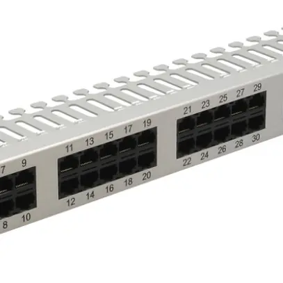 Pannello di distribuzione 19" 1UA 50×RJ45 UTP Tel/ISDN non schermato 