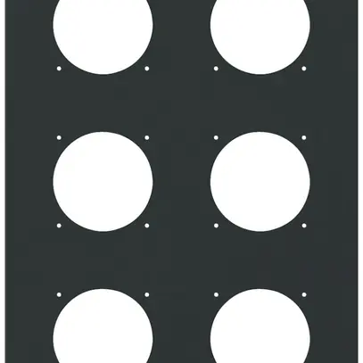 UP-Montageplatte robusto 3×2 Aluminium, schwarz 
