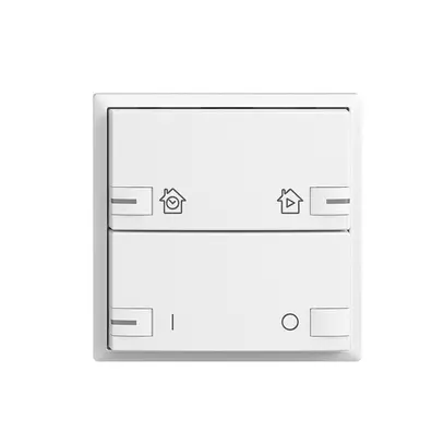 Plaque frontale EDIZIOdue zepAIR ON/OFF 1C avec marquage avec LED blanc 