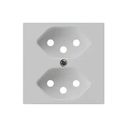 Plaque frontale kallysto 2×T13 60×60mm gris clair avec sécurité enfants 