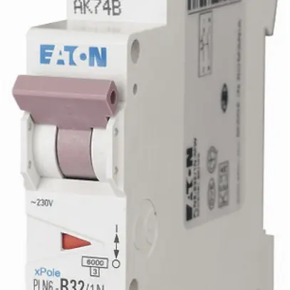 Disjoncteur Eaton B/32A 1P+N 6kA 1UM 