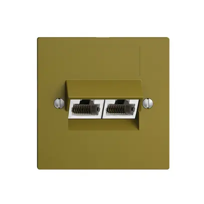 Presa INC 2×RJ45/s 8P sep. EDIZIOdue olive ITplus 