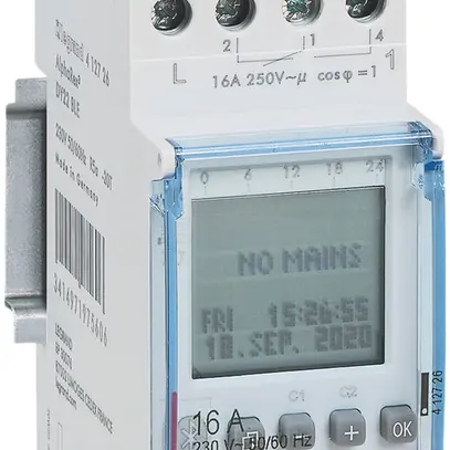 Timer AMD Legrand AlphaRex³ DY22, orologio annuale/settimanale, 2 canali 