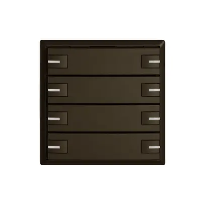 Poussoir KNX RGB EDIZIO.liv SNAPFIX® capteur temp.RGB-LED 8× comm.1T br 