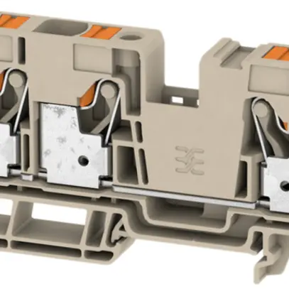 Morsetto passante Weidmüller A3C PUSH IN 3×16mm² TS35 beige 