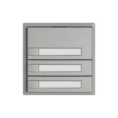 Poussoir KNX RGB EDIZIO.liv SNAPFIX® capteur temp.s.LED étiqu.3× comm.1T grc 