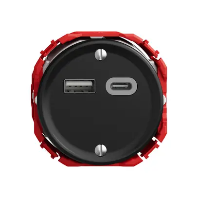 Prise de charge USB STANDARDdue SNAPFIX® 230V AC 18W 1×USB A 1×USB C no 