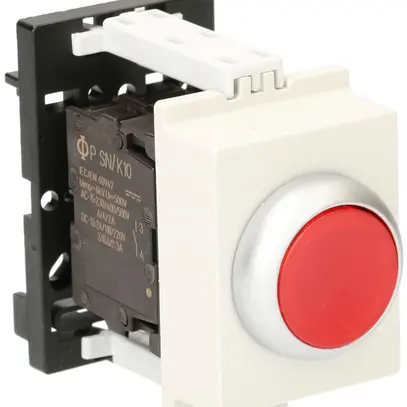 Pulsante luminoso AMD K&N, 24VAC/DC, 1Ch 6A, 2UM, calotta rosso 