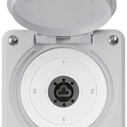Interrupteur à clé ENC robusto IP55 avec clapet sans cylindre S3/1P gris 