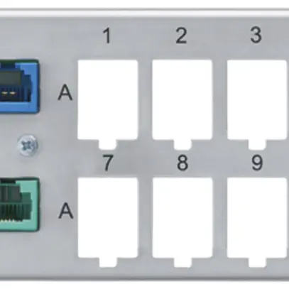 Module de base HA HMS 12×RJ45 Keystone, DSL, TV-/Sat, gris 