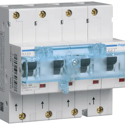 Disjoncteur Hager MCB 4P 230V caractéristique au déclenchement E 32A 25kA 2UM 