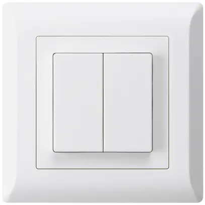 Pulsante INC kallysto.line 2×A-R/1P bianco 