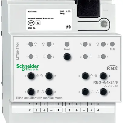 Actionneur de jalousie AMD KNX Schneider Electric 4×24V, MTN648704 