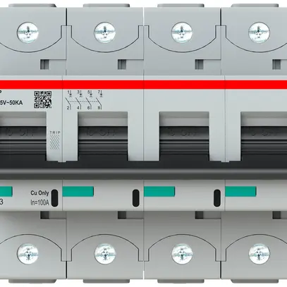 Disjoncteur ABB S804P-K100 4P 400V K-100A 50kA 6UM 