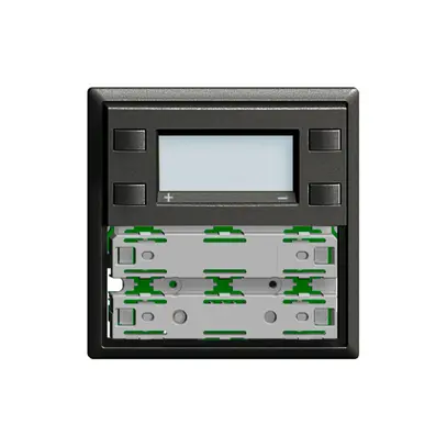 Plaque frontale RTH KNX 1…4×EDIZIOdue noir avec LED RGB 