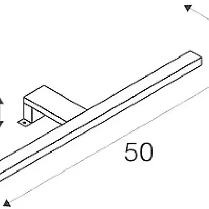 Lampada per specchio LED SLV DORISA, 7W 4000K 350lm lungo IP44 cromata 