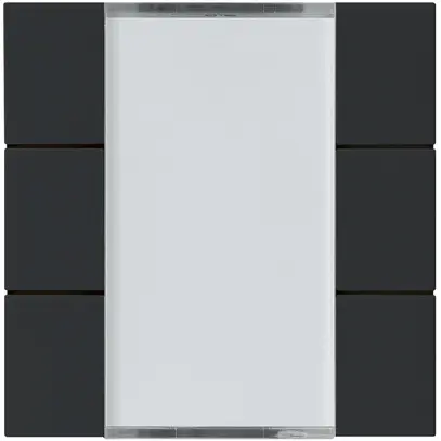 Frontset Hager kallysto 6×KNX systemlink/easylink schwarz 