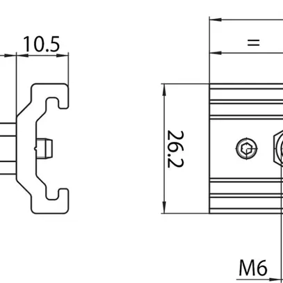 Sbarra di montaggio Sylvania ONETRACK alluminio 35×26×34mm nero 