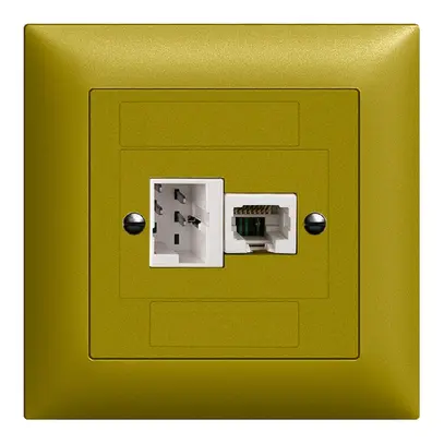 UP-Dose xDSL RJ45/TT83 olive ITplus EDIZIOdue mit Filter 