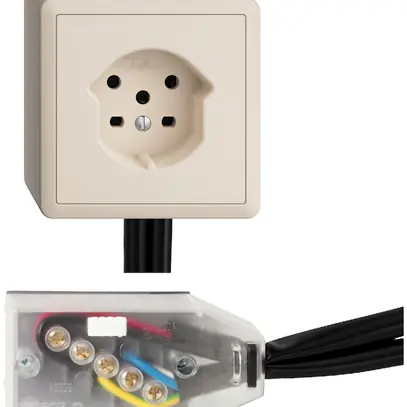 Prise AP EDIZIOdue T15 crema Snap pour câble plat Technofil 