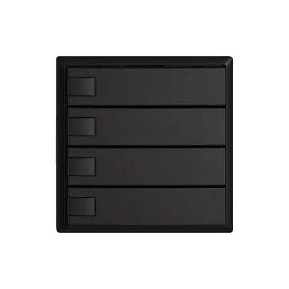 Pulsante KNX RGB EDIZIO.liv SNAPFIX® sensore temp.s.LED 4× com.1T ne 